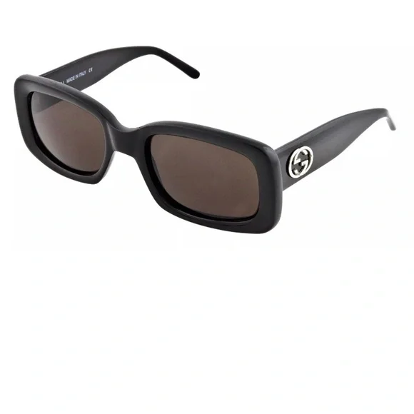 NEW GUCCI RECTANGULAR BLACK SUNGLASSES. GG2407/S807 51 mm. Unisex. MADE IN ITALY - Picture 8 of 8